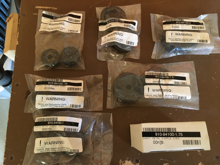 Sheet Metal Dimple Die Set