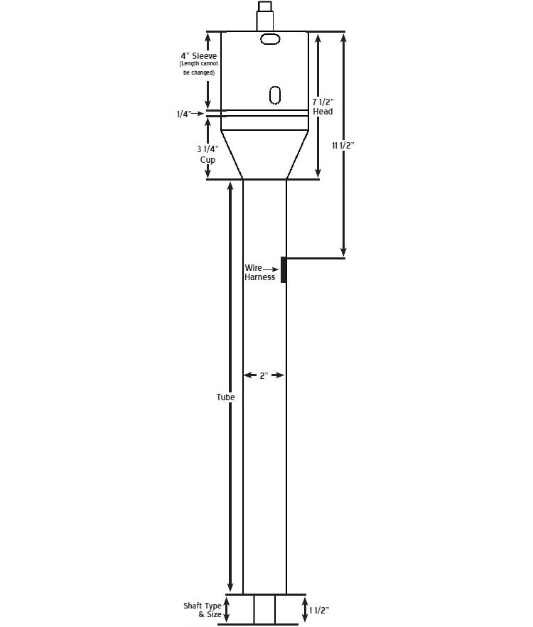 ididit Universal Steering Column Dimensions
