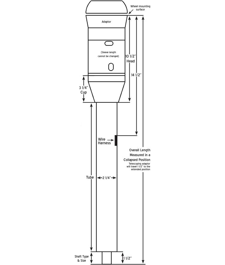 ididit Universal Steering Column Dimensions