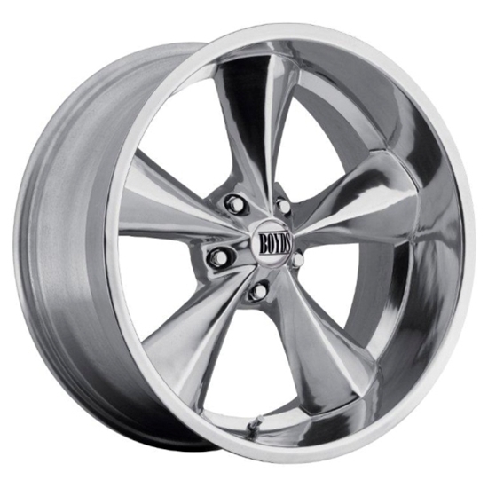 Boyds BC1-296550P Junkyard Dog Series 20x9 Polished Wheel, 5 on 4-1/2