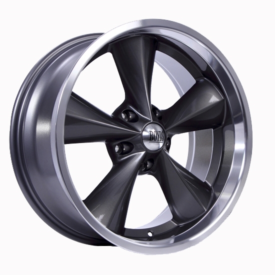 Boyds Wheels BC1-886145G Junkyard Dog 18x8 Gray Wheel, 5 on 4-3/4
