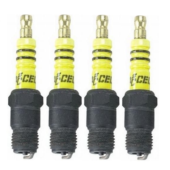 Accel 0276S-4 Shorty Spark Plug, 5/8 Hex, .460 Reach Tapered 4/Pk
