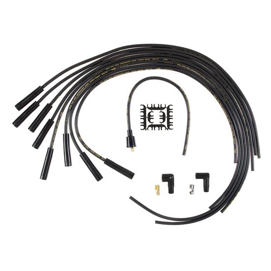 ACCEL 4040K Spark Plug Wire Set, 8mm, Super Stock Universal, Black