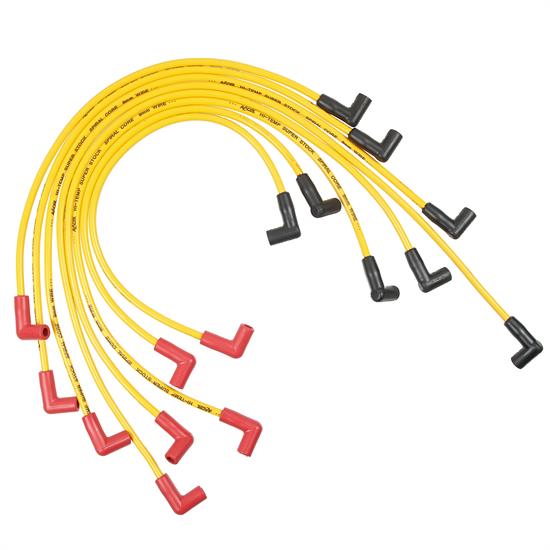 ACCEL 5048Y Super Stock Spiral Core Race Wire Set, 8MM, Yellow