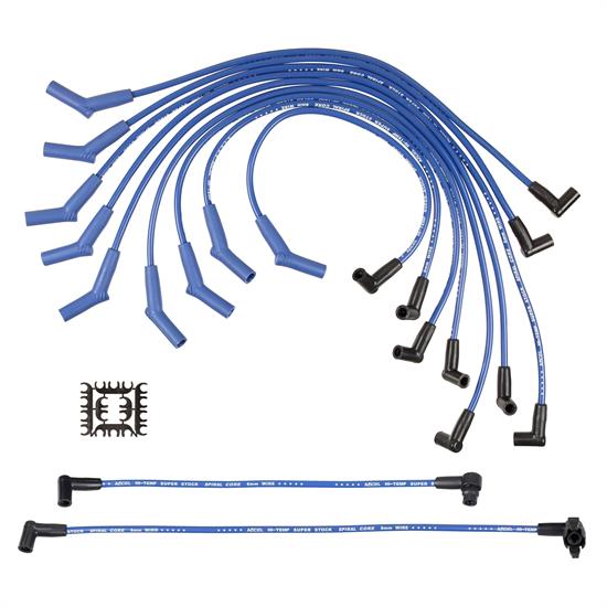 ACCEL 5056B Super Stock Ferro-Sprical Race Wire Set, 8MM, Blue