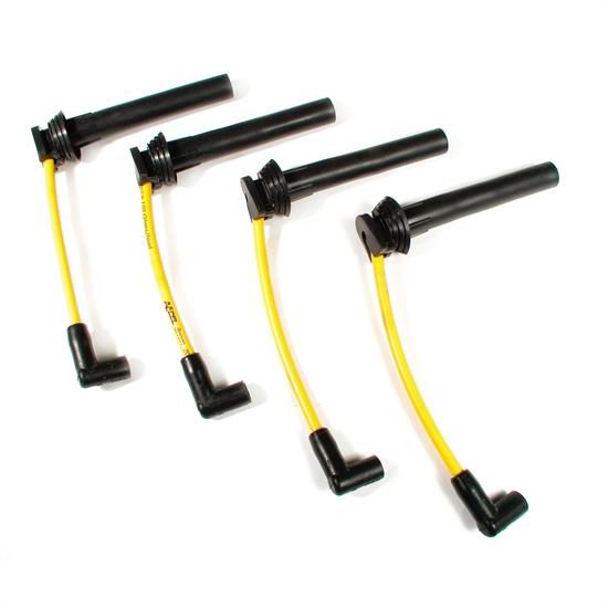 ACCEL 7964Y Thundersport Ferro-Sprical Race Wire Set, 8MM, Yellow