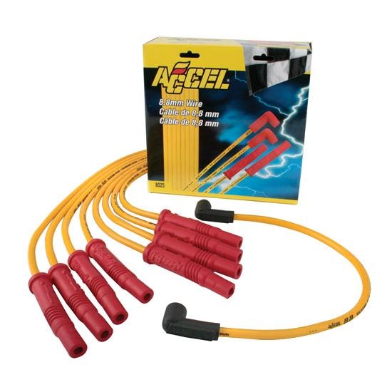 Accel 8025 8.8 Universal Spiral Core Spark Plug Wire Set, Straight Boot
