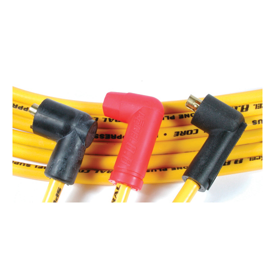 ACCEL 8844 Ferro-Spiral Race Wire Set, 8.8mm, Graphite, Yellow