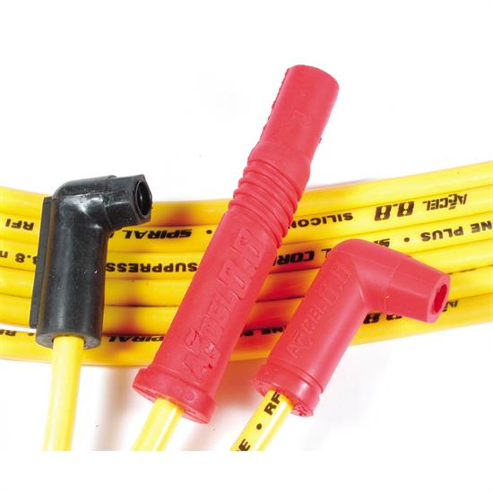 ACCEL 8866 Ferro-Spiral Race Wire Set, 8.8mm, Graphite, Yellow