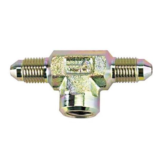 Steel Tee Adapter - Male AN3, 1/8 Inch NPT Female