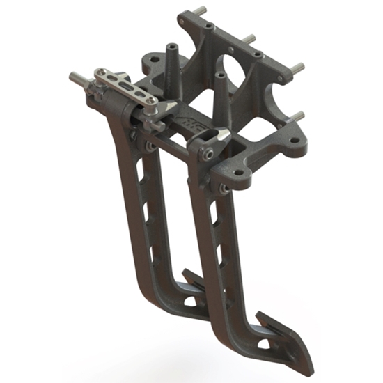 AFCO 6610000 Reverse Mount Dual Swing Brake/Clutch Pedals, 6.25:1 Ratio