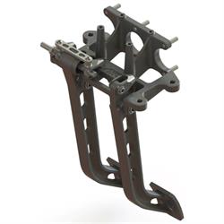 AFCO 6610000 Reverse Mount Dual Swing Brake/Clutch Pedals, 6.25:1 Ratio