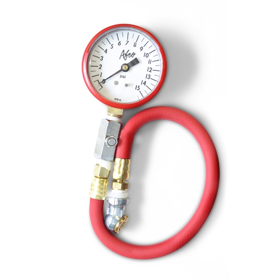 AFCO 85315R 0-15 psi Tire Air Pressure Gauge, Red