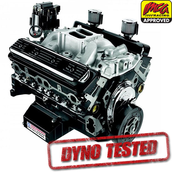 Dressed GM 19258602 CT350 IMCA-Sealed 602 Chevy Crate Engine, Dynoed