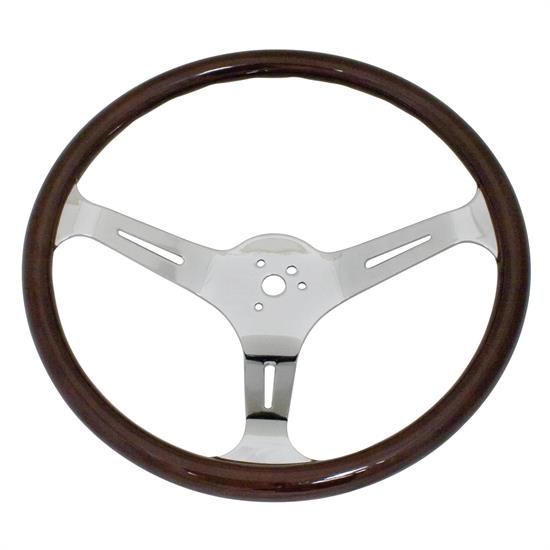 EMPI 79-4022-7 Dark Classic Wood Steering Wheel, 15 x 3, 23mm