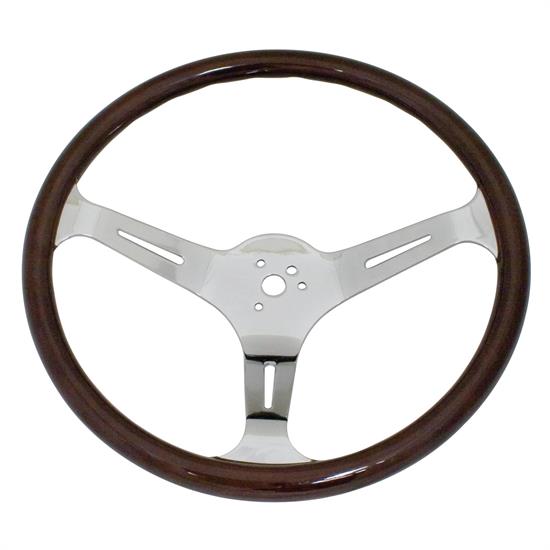 EMPI 79-4022-7 Dark Classic Wood Steering Wheel, 15 x 3, 23mm