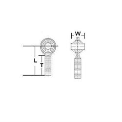 QA1 PCYMR8T High Misalign Chromoly Heim Joint Rod Ends 1/2-20 RH Male