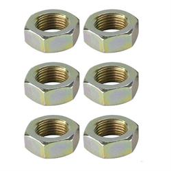 Steel Jam Nuts, 1/4 Inch-28 NF Fine Thread, Pack/6