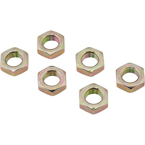 Steel Jam Nuts, 3/8 Inch-24 NF Fine Thread, Pack/6