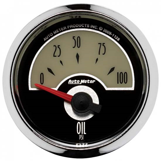 Auto Meter 1128 Cruiser Air-Core Oil Pressure Gauge, 2-1/16 Inch