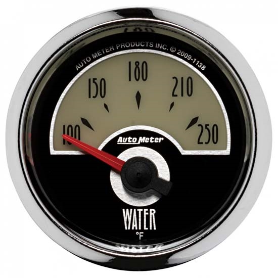 Auto Meter 1138 Cruiser Air-Core Water Temperature Gauge, 2-1/16 Inch