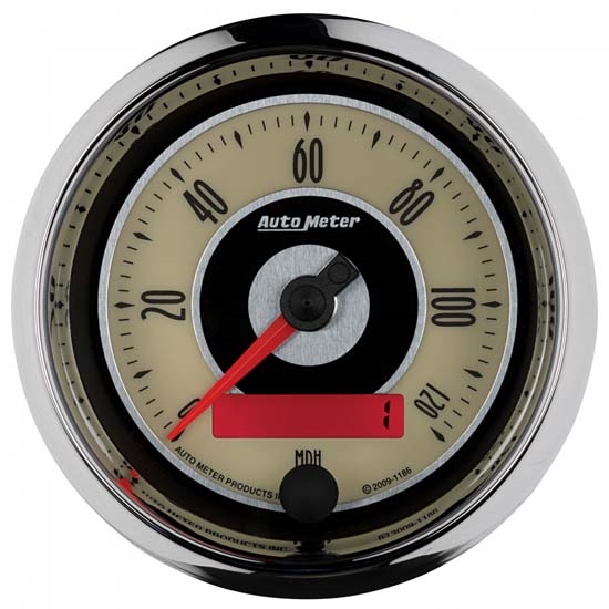Auto Meter 1186 Cruiser Air-Core Speedometer Gauge, 3-3/8 Inch