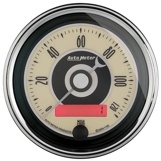 Auto Meter 1187 Cruiser AD Air-Core Speedometer Gauge, 3-3/8 Inch