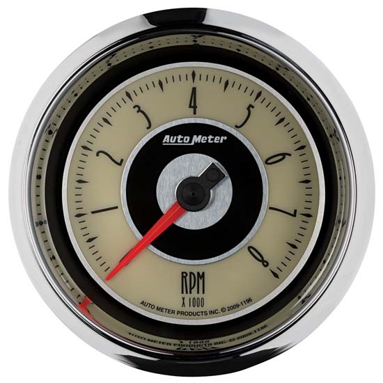Auto Meter 1196 Cruiser Air-Core In-Dash Tachometer Gauge, 3-3/8 Inch
