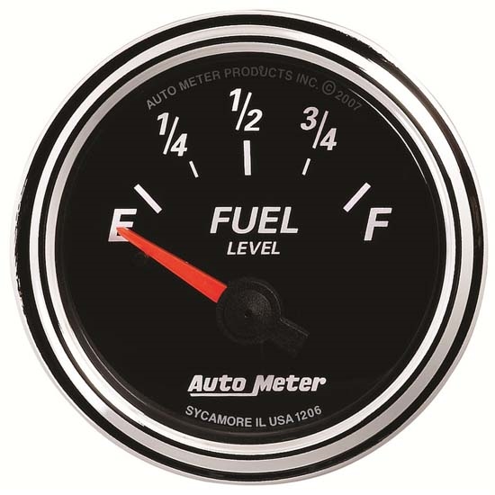 Auto Meter 1206 Designer Black II Air-Core Fuel Level Gauge