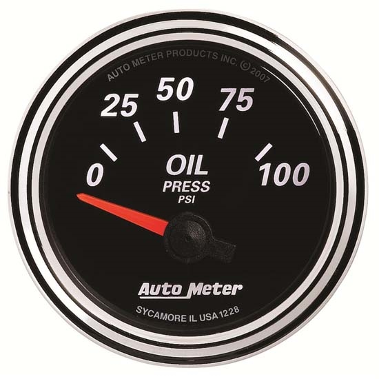 Auto Meter 1228 Designer Black II Air-Core Oil Pressure Gauge