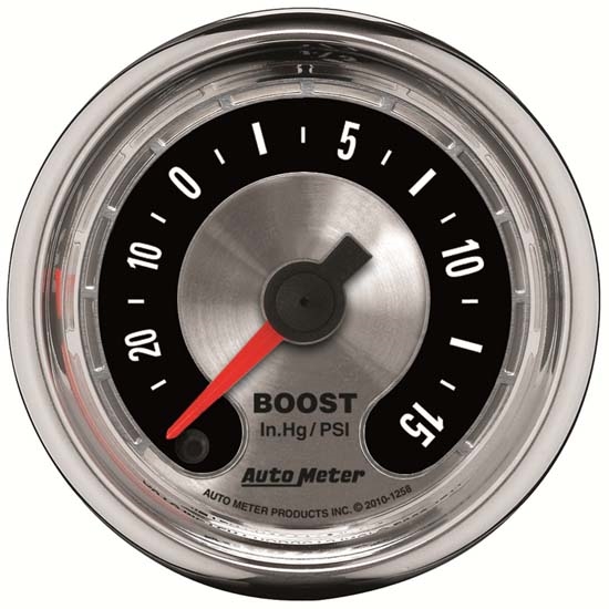 Auto Meter 1258 American Muscle Digital Stepper Motor Boost/Vac Gauge