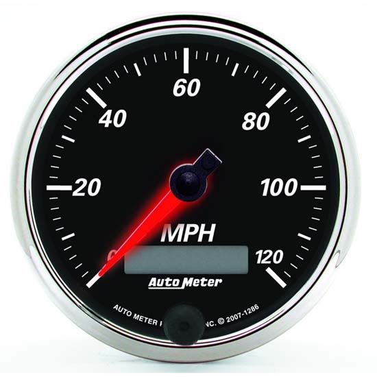 Auto Meter 1286 Designer Black II Air-Core Speedometer Gauge