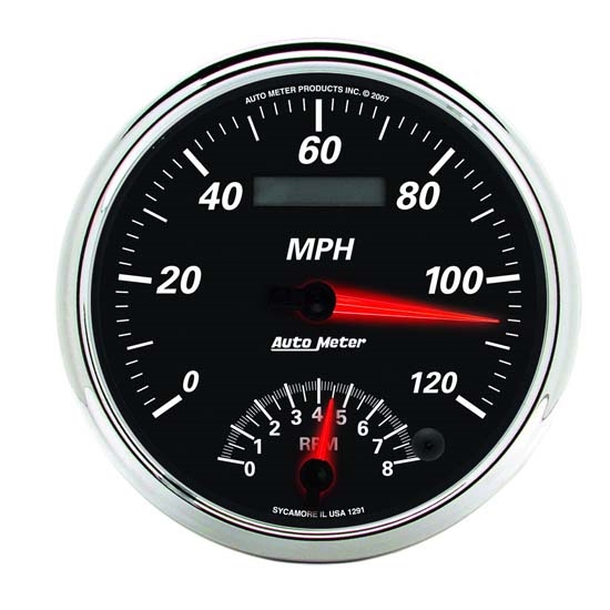 Auto Meter 1291 Designer Black II Air-Core Tach/Speedo Combo Gauge