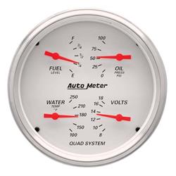 AutoMeter 1310 Arctic White Air-Core Quad Gauge