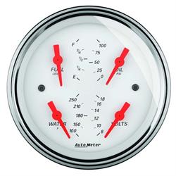 AutoMeter 1319 Arctic White Air-Core Quad Gauge
