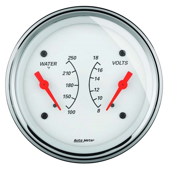 Auto Meter 1330 Arctic White Air-Core Dual Gauge