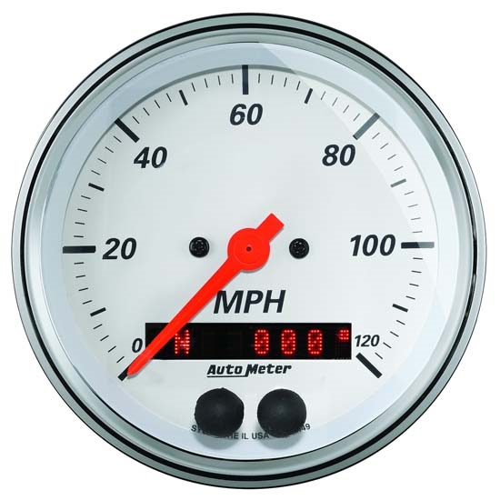 Auto Meter 1349 Arctic White Air-Core GPS Speedometer Gauge