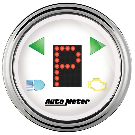 Auto Meter 1360 Arctic White Digital PRNDL Gauge