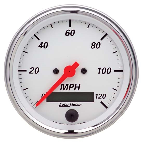 Auto Meter 1380 Arctic White Air-Core Speedometer Gauge