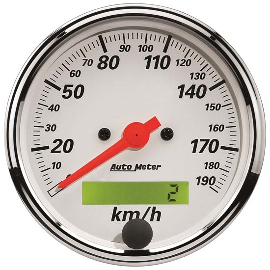Auto Meter 1388-M Arctic White Air-Core Speedometer Gauge