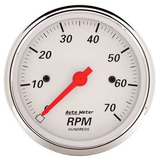 Auto Meter 1398 Arctic White Air-Core In-Dash Tachometer Gauge