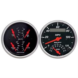 AutoMeter 1409 Designer Black Air-Core 2 Piece Gauge Kit, 3-3/8