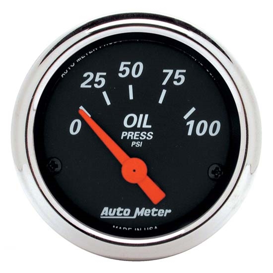 Auto Meter 1426 Designer Black Air-Core Oil Pressure Gauge, 2-1/16 In.