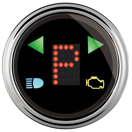 Auto Meter 1460 Designer Blk Digital PRNDL Trans Shift Indicator Gauge
