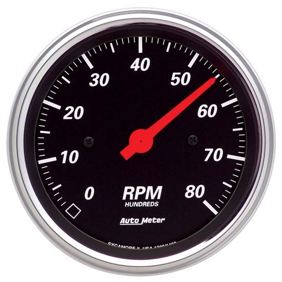 Auto Meter 1490 Designer Black Air-Core In-Dash Tachometer Gauge