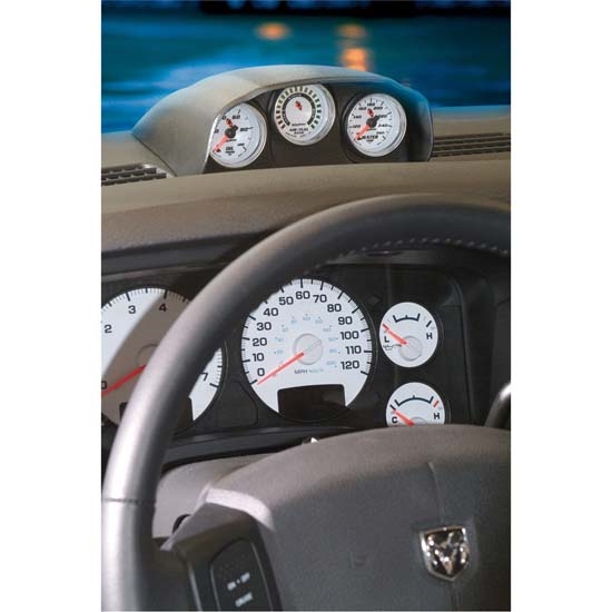Auto Meter 15020 Triple Gauge Dash Top Pod, 2003-09 Dodge Ram, 2-1/16