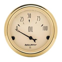 AutoMeter 1528 Golden Oldies Air-Core Oil Press. Gauge, 2-1/16