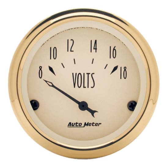 Auto Meter 1592 Golden Oldies Air-Core Voltmeter Gauge, 2-1/16 Inch