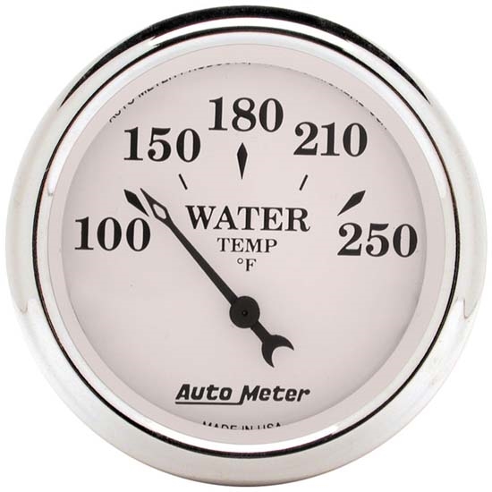 Auto Meter 1638 Old-Tyme White Air-Core Water Temperature Gauge