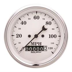 AutoMeter 1679 Old-Tyme White Air-Core Speedometer, 3-3/8 Inch